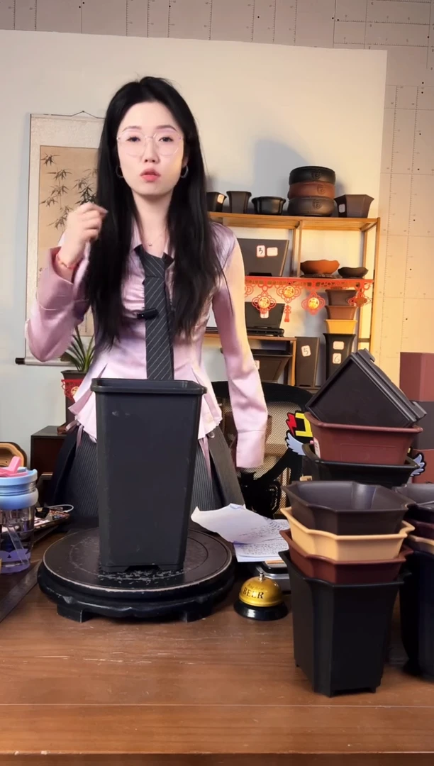 【闪购商品】2只紫檀色 18*29四方签筒盆