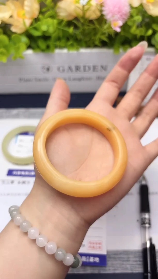 石英质玉手镯未镶嵌284-财气镯-圈口57.8