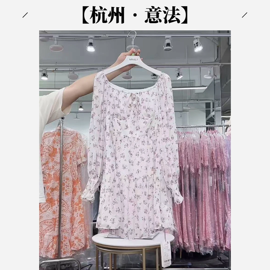 【杭州-意法】NN417-时尚女装设计感新款连衣裙法式收腰气质显瘦