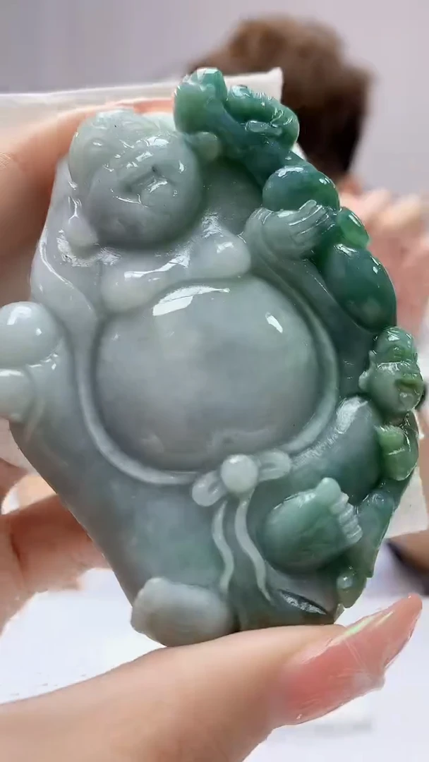 【闪购商品】定制翡翠未镶嵌4868DD-毛货挂件25