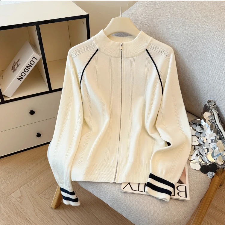 时尚女装2025秋装新款宽松针织开衫上衣显瘦百搭毛衣外套60034