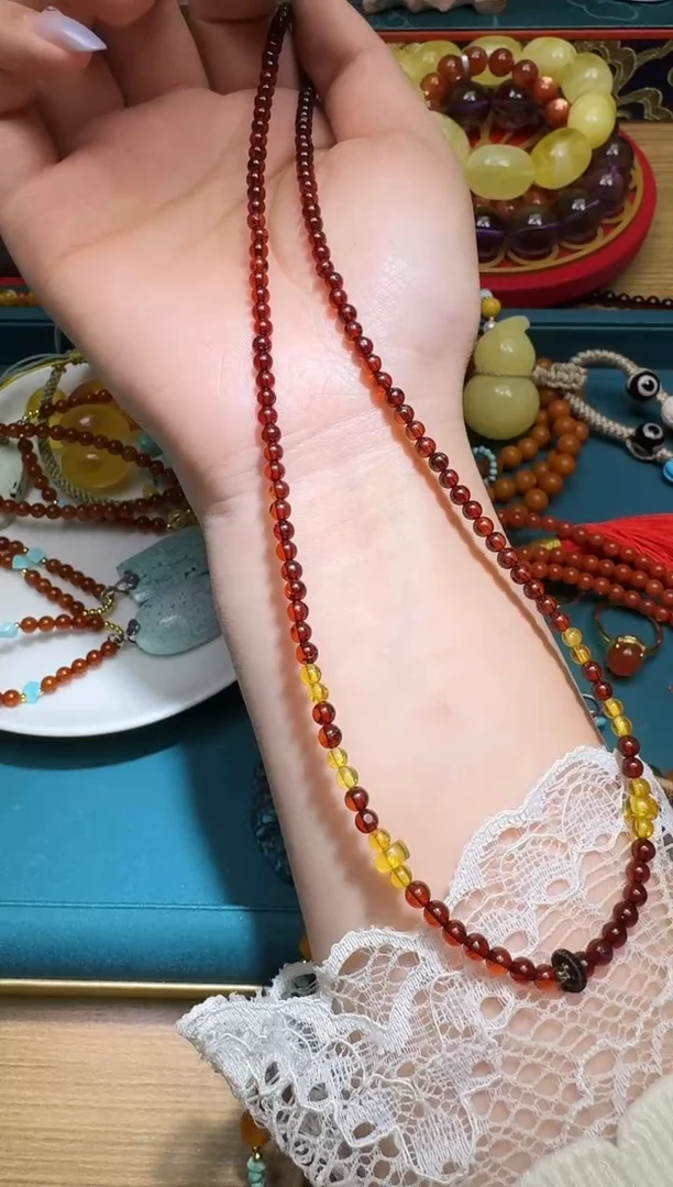 琥珀颈饰未镶嵌多样性发一件 147