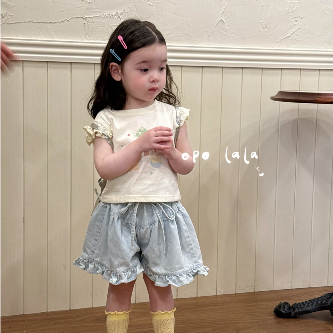 2025韩系女童夏季百搭洋气花边背心（opolala）