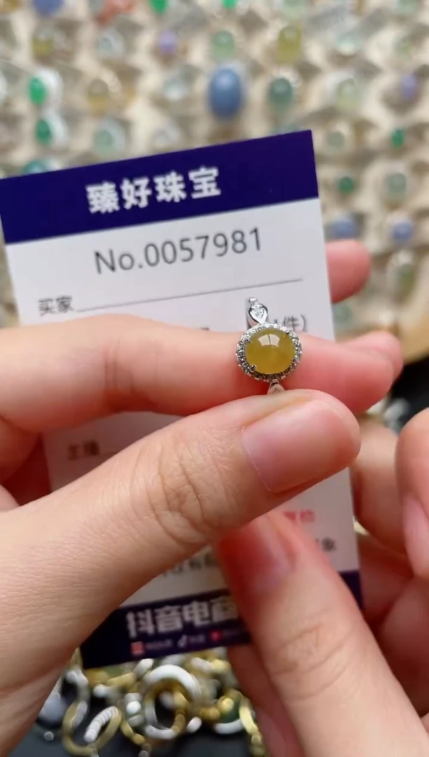 翡翠戒指银S925镶嵌.