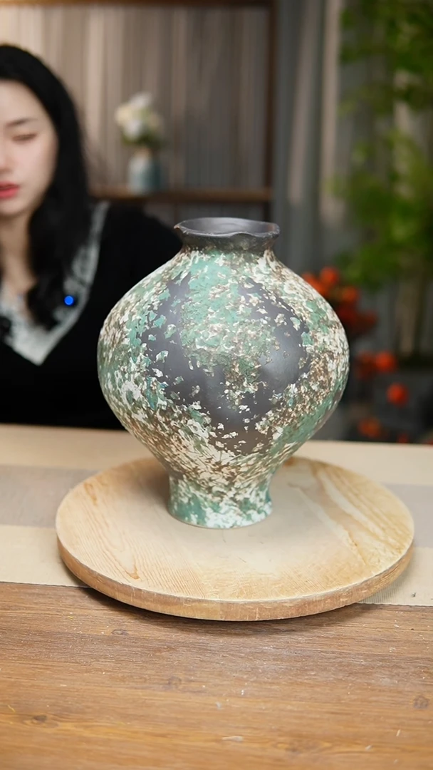 【闪购商品】陶瓷花器涂鸦绿灯笼