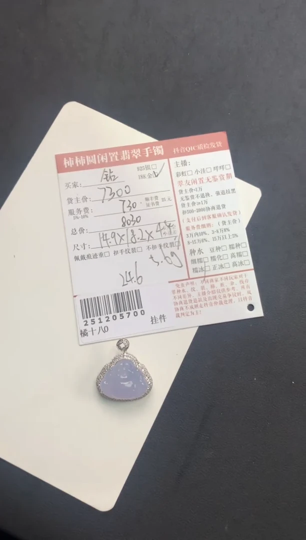 颈饰18K金镶嵌翡翠姐姐251205700