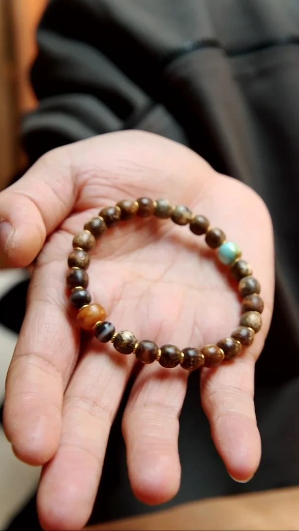 木手串星月大金点单圈手串