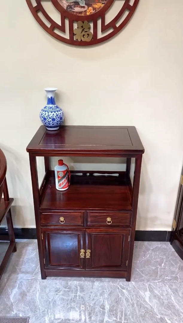黑酸枝木类成套家具茶水柜