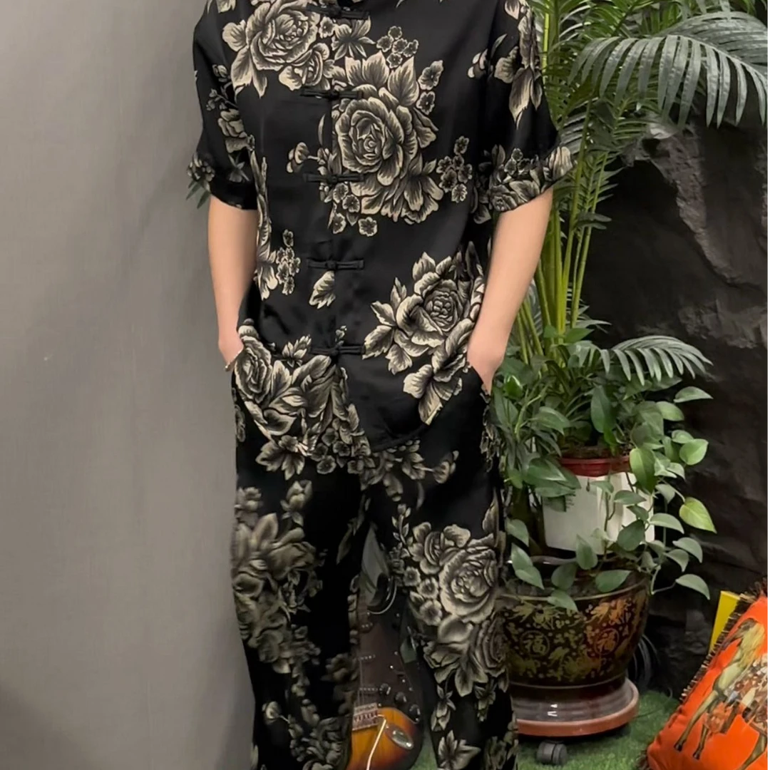 88235 805男士新款时尚休闲外套裤子套装