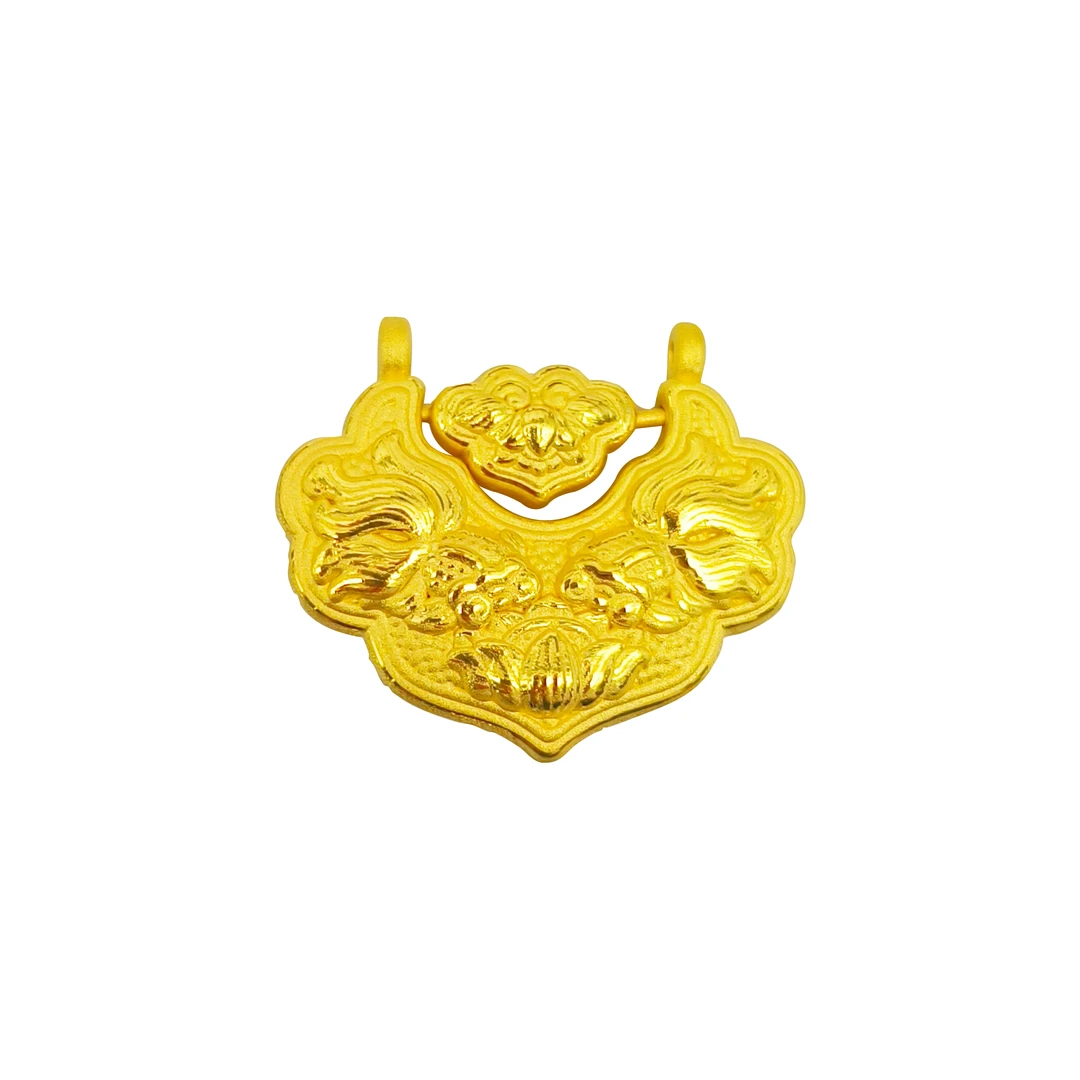 足金999锦鲤锁包平安吊坠(赠绳)