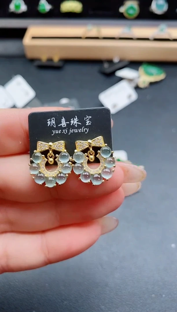 银S925镶嵌戒指翡翠1