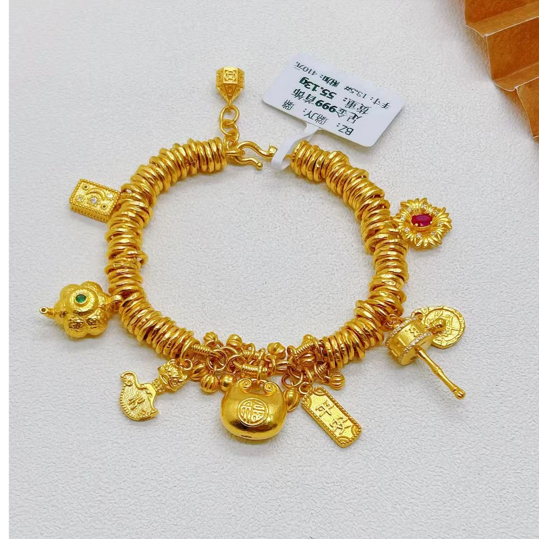 足金999手工盘缠 卡6 13.5CM 55.13