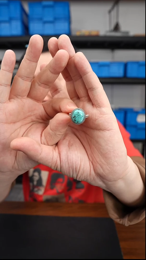 未镶嵌绿松石戒指0102DL533戒指