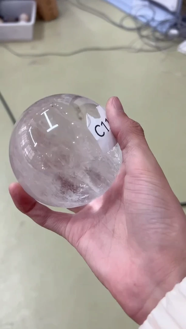 未镶嵌珠宝半成品水晶水晶球 8.8CM C1195