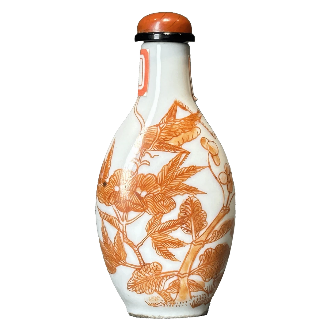 25026338x矾红飞蝗腾达鼻烟壶