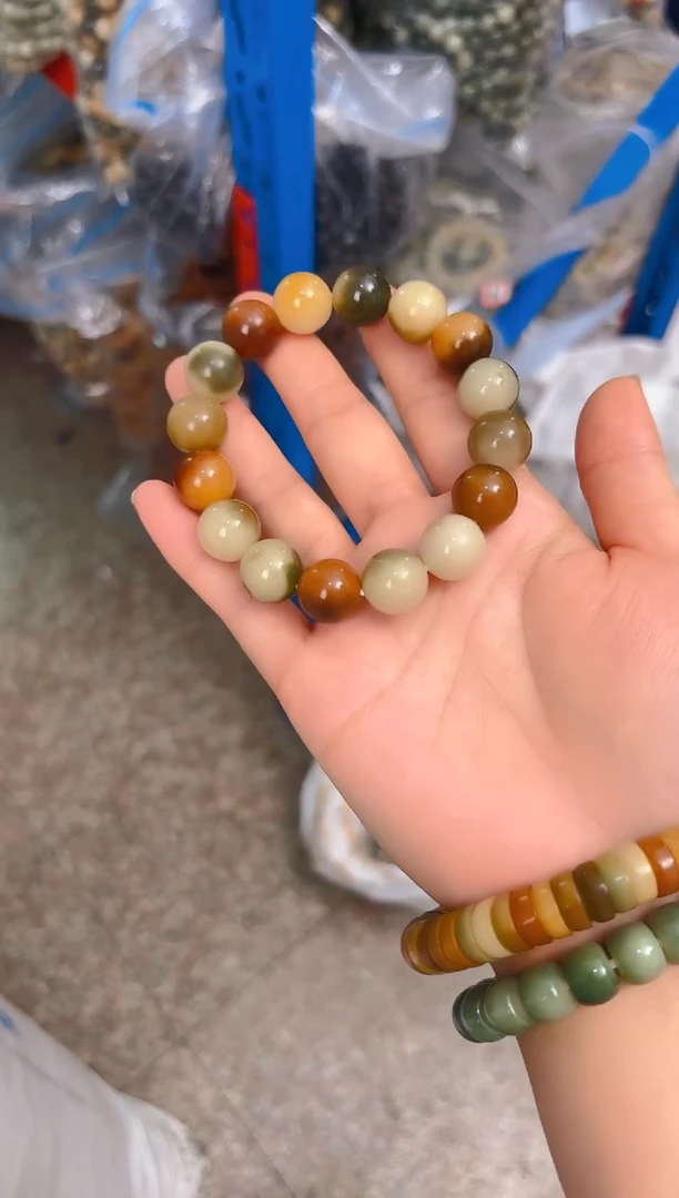 菩提根/象牙果吊坠13花皮手串