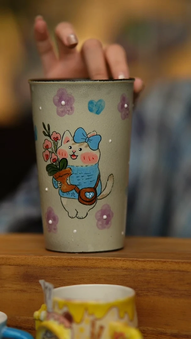 陶瓷紫砂可乐杯（微瑕介意勿拍）161