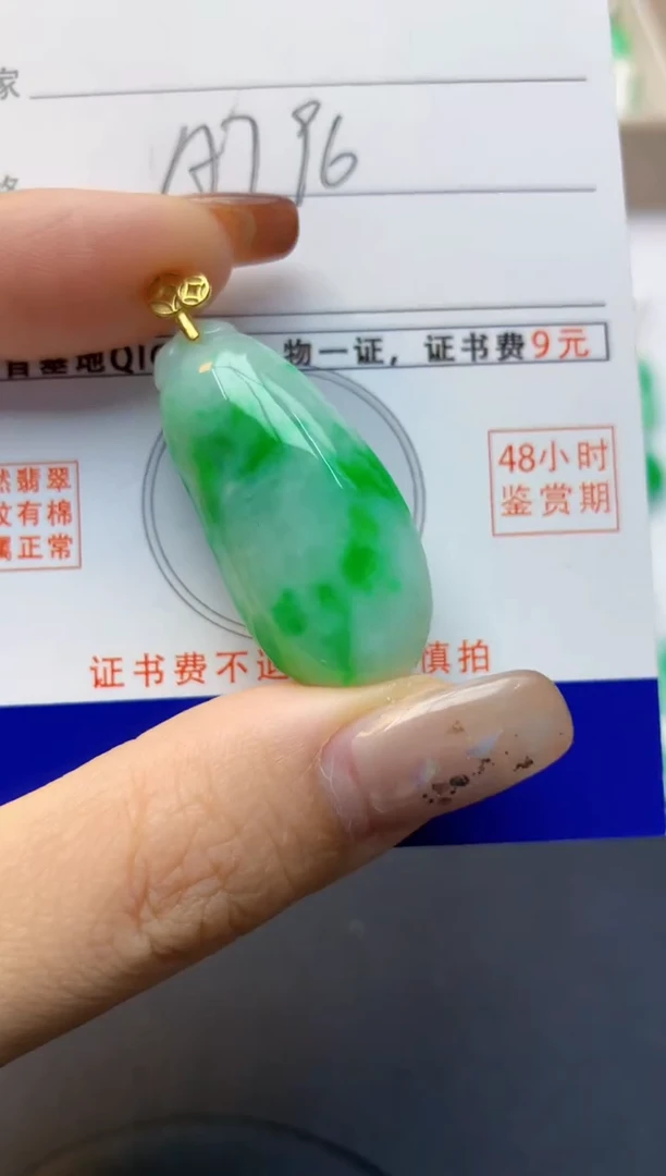 颈饰未镶嵌翡翠天然A货翡翠百元以上9元证书费自理
