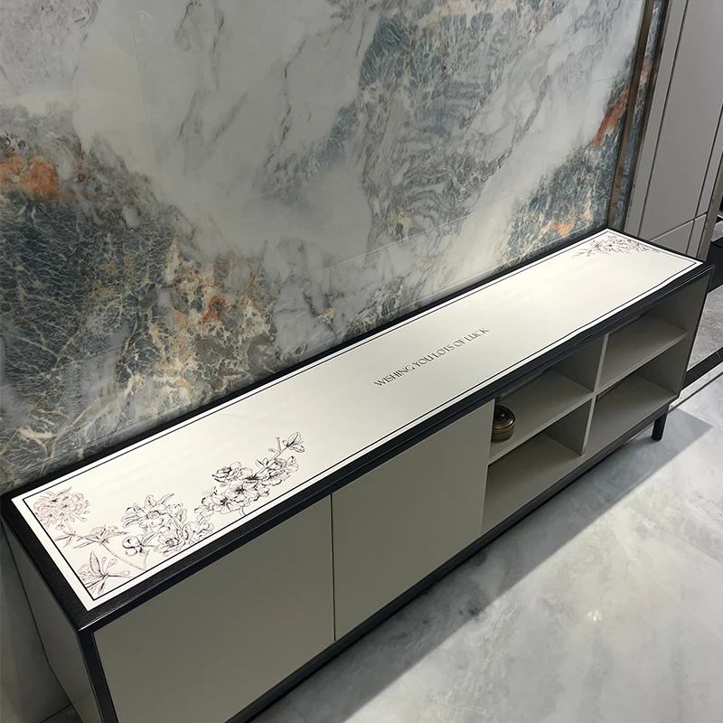 轻奢大气电视柜高档鞋柜餐边柜高级感皮革桌垫防水易打理保护垫15