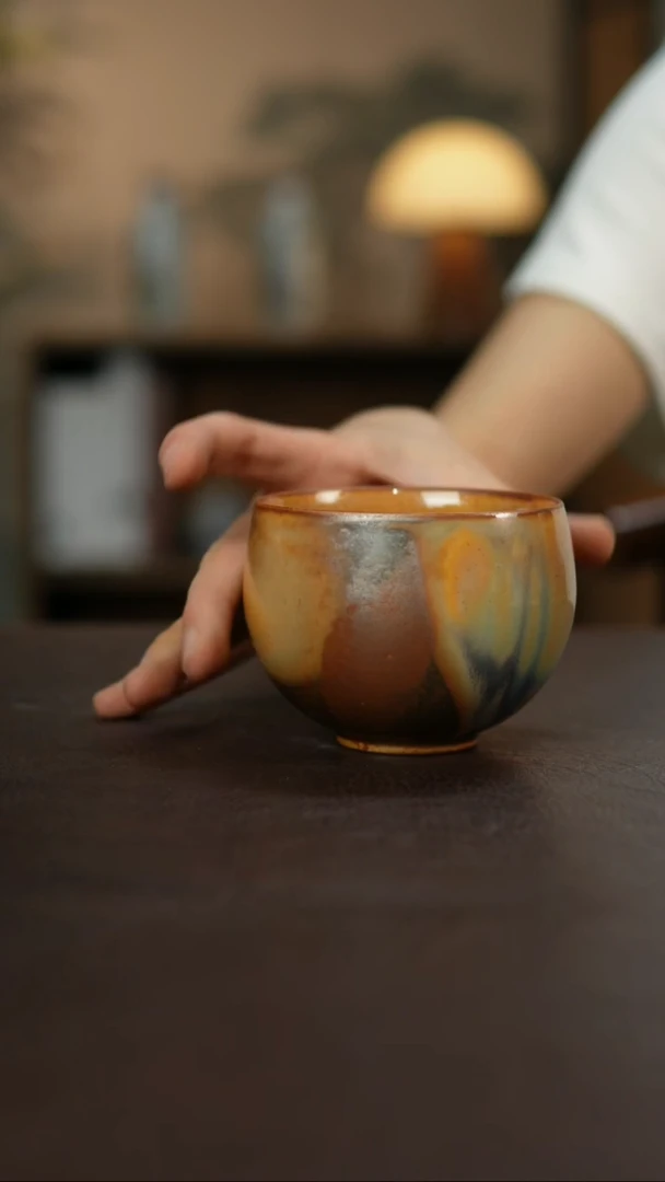 杯景德柴烧手作多人瑕疵