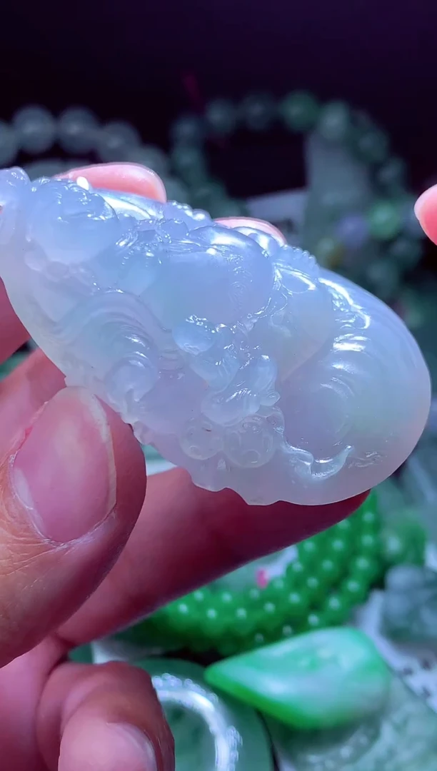 未镶嵌定制翡翠盼?翡翠毛货定制571975