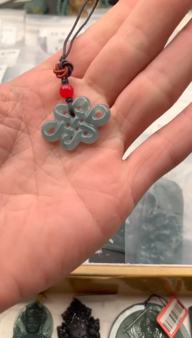 【闪购商品】翡翠颈饰未镶嵌中国结【品质一般介意慎拍】