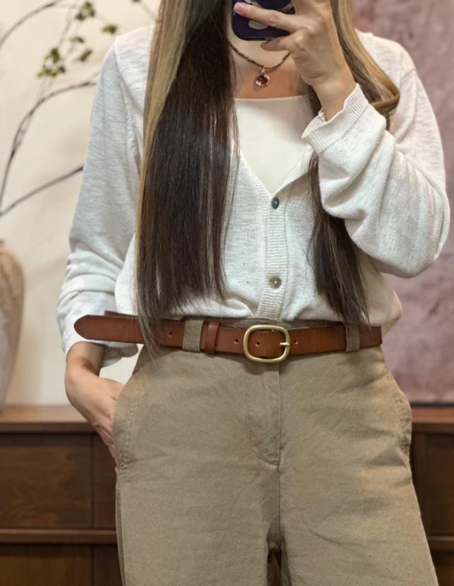 【三森印记】P18B复古百搭真皮牛仔休闲潮流款日字扣女士腰带皮带