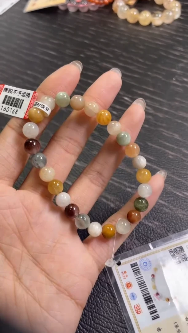 水晶手链未镶嵌7.5±/x-636【彩兔毛