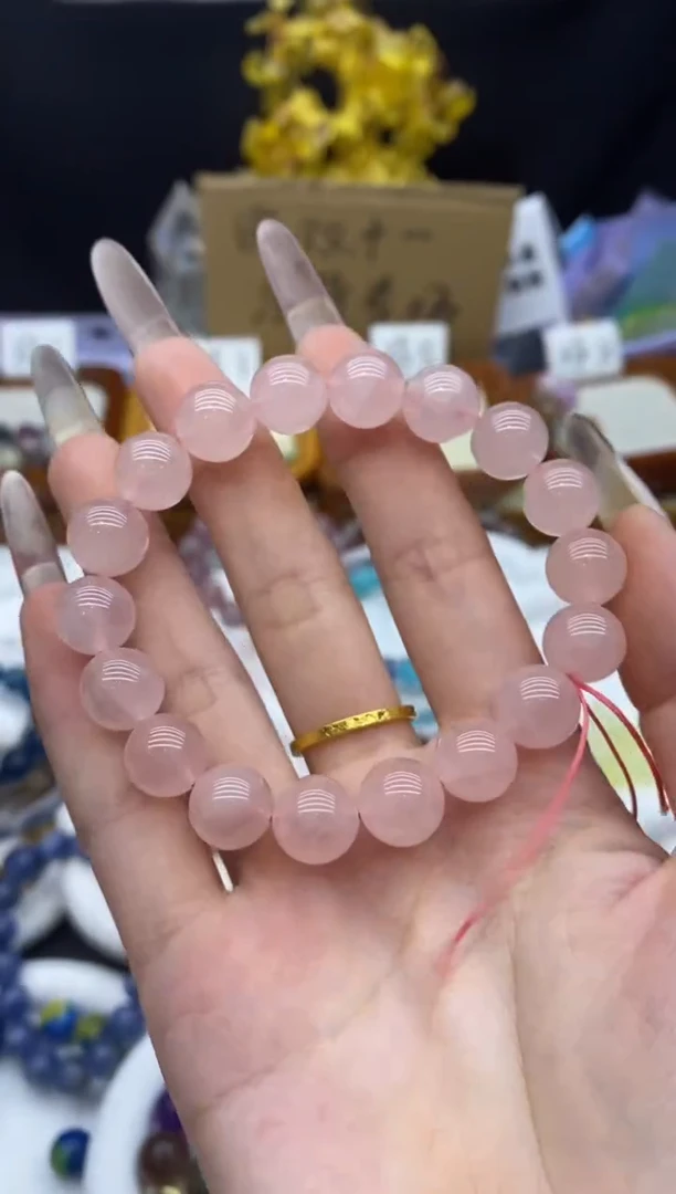 未镶嵌珠宝半成品水晶D02粉晶11+DIY单珠多样性发一