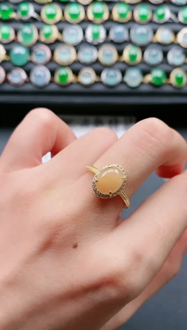 【闪购商品】翡翠戒指银S925镶嵌11111