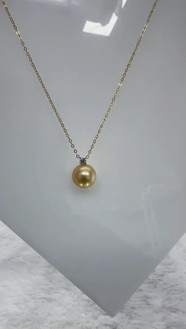 【闪购商品】海水珍珠DA18K金镶嵌ss178 金珠吊坠10