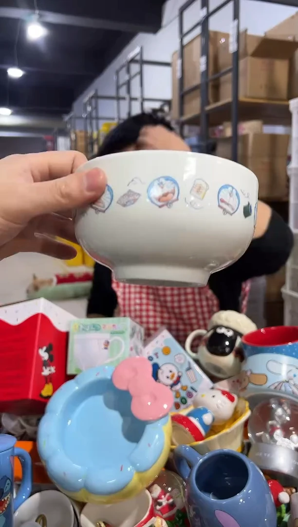 【闪购商品】杯陶瓷叮当猫大饭碗