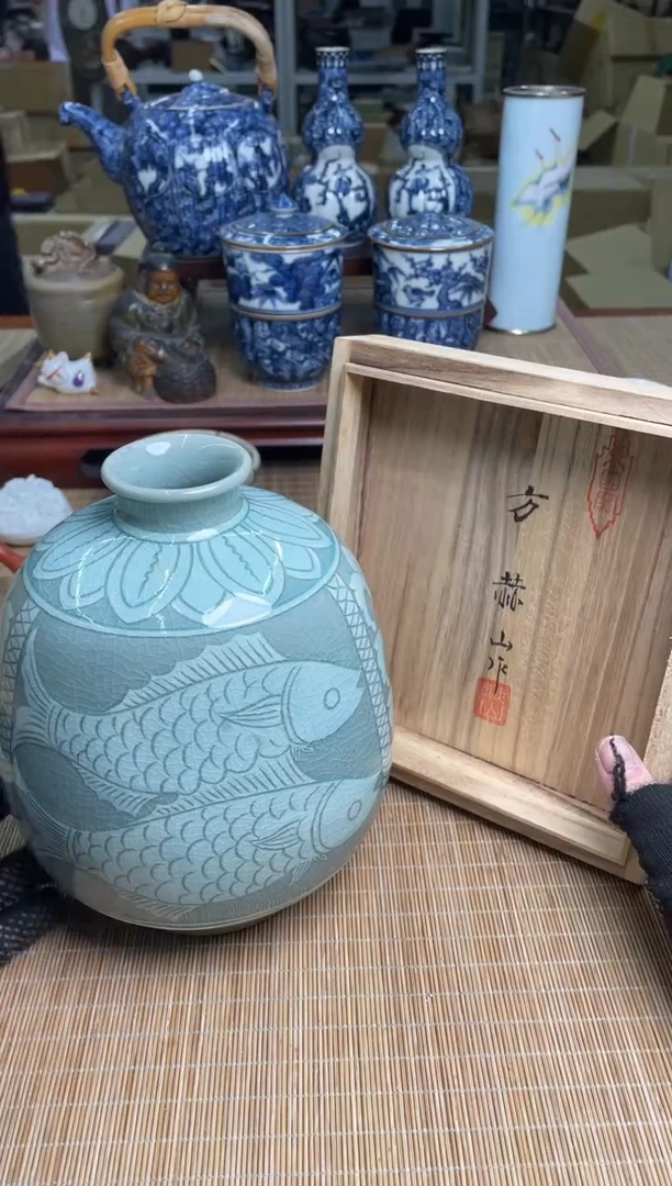 47号青瓷的花器中古物品谨慎参拍直播链接