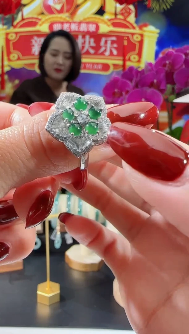 【闪购商品】翡翠戒指合金戒指多样性发一