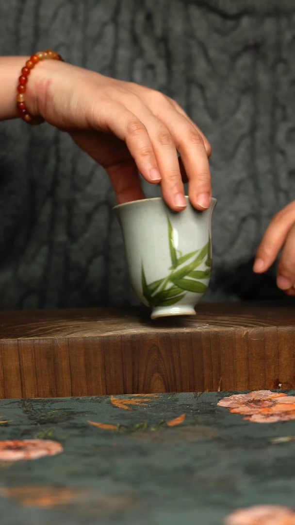 杯釉下彩手工手绘同款陶器