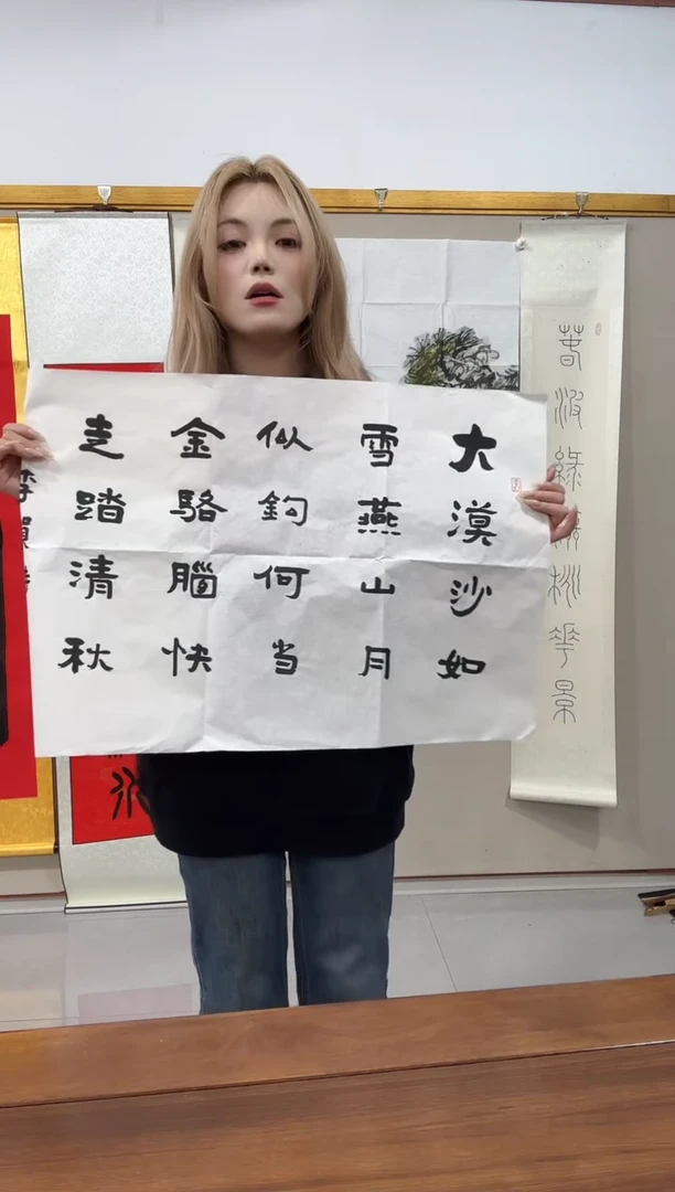 书法林老师书法作品一件 大漠沙如雪