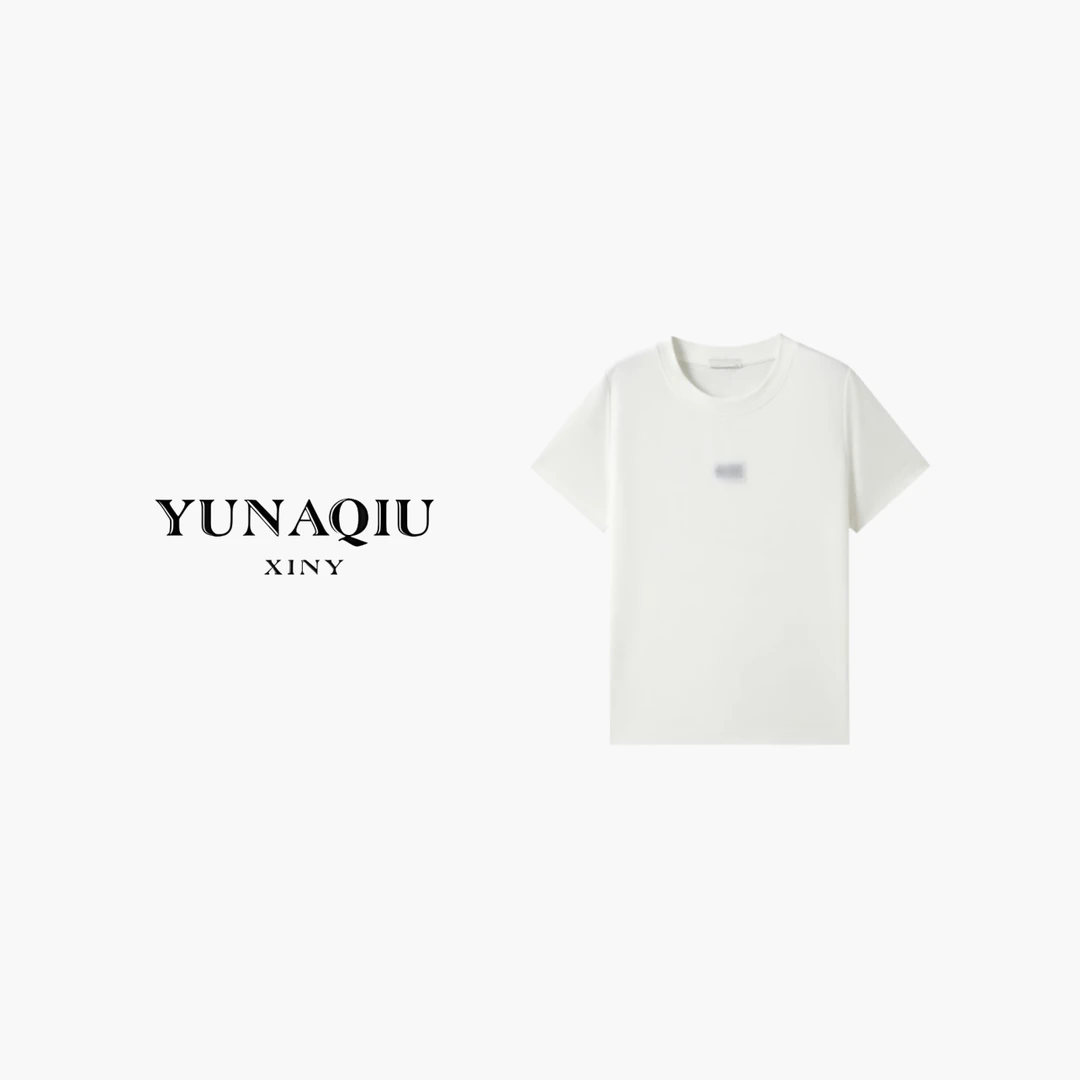 YUNAQIU 运动百搭时尚休闲简约圆领T恤-9094