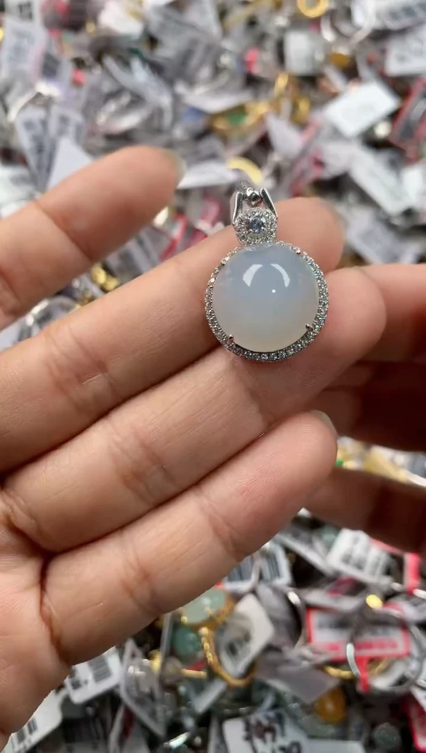 银S925镶嵌戒指翡翠777---4