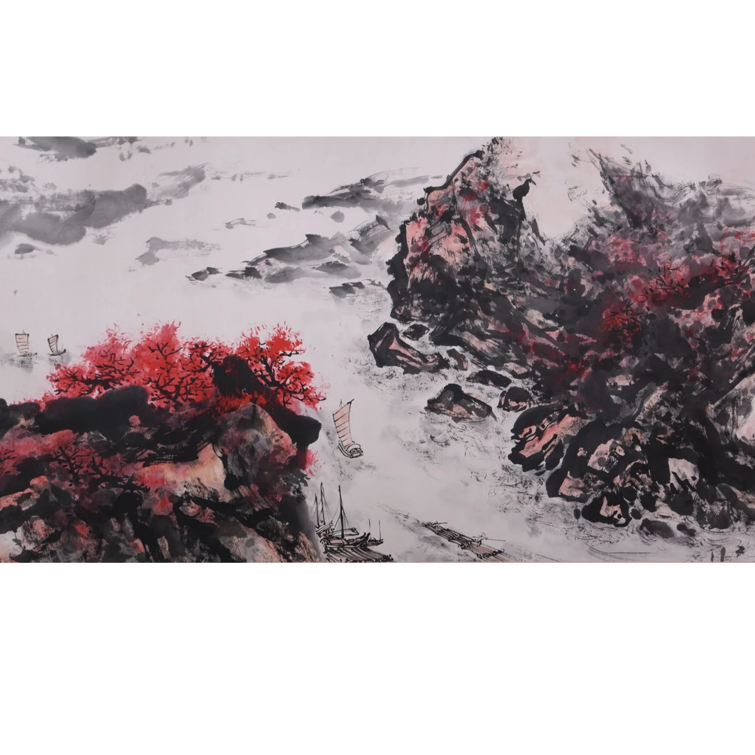 LOT.2553 《山水》121*247cm 纸本设色镜片