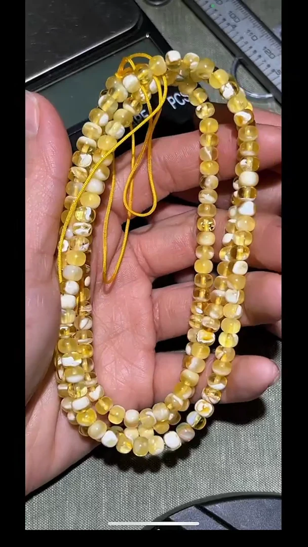 未镶嵌蜜蜡手串pz605-82蜜蜡手串