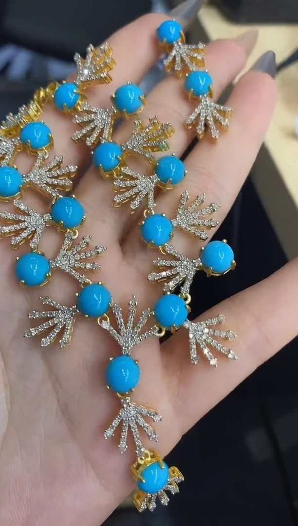 银S925镶嵌定制绿松石楚楚珠宝中古甄选不退换