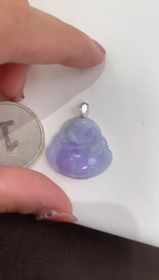 颈饰18K金镶嵌翡翠天然缅甸a货翡翠(多样性发其一)