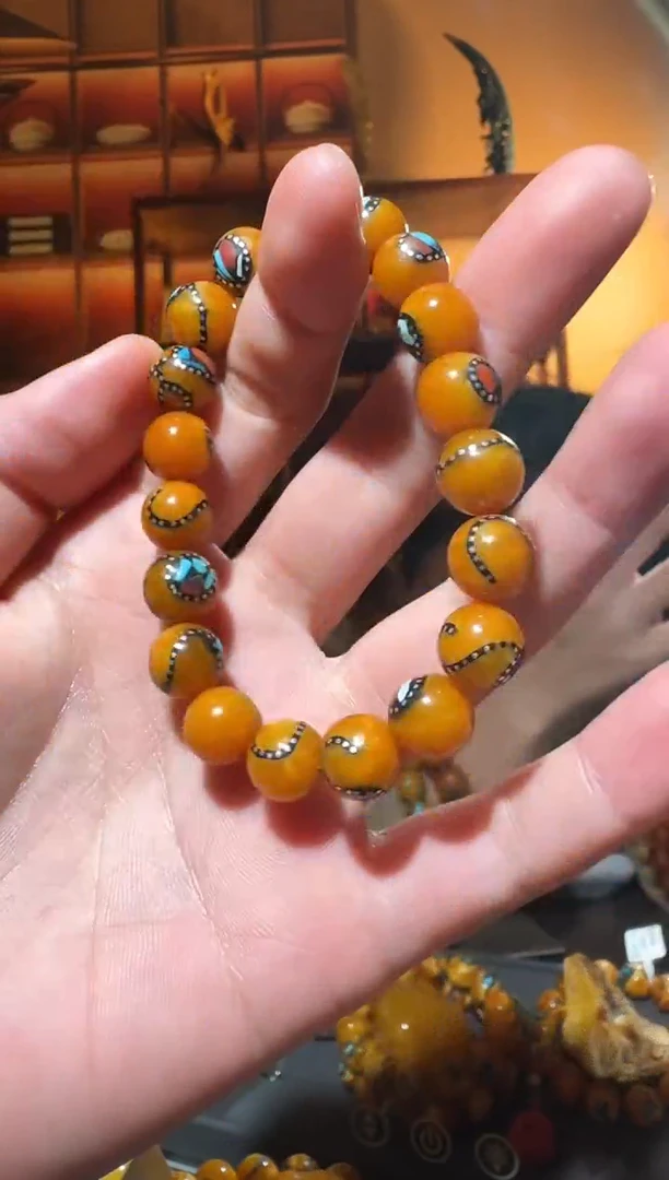 蜜蜡颈饰未镶嵌3425天然蜜蜡珠宝奇石