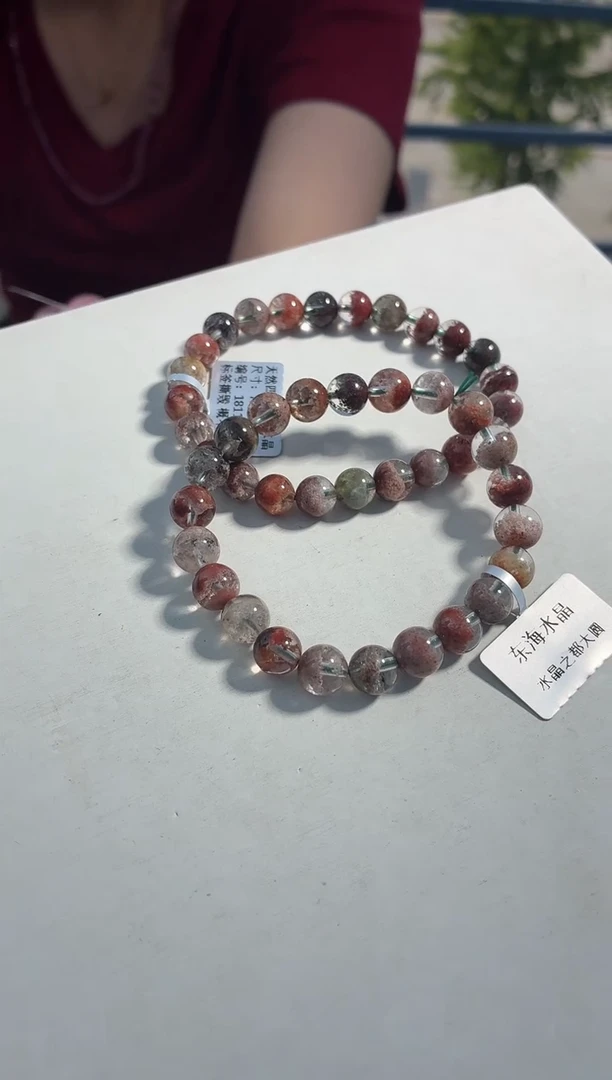 水晶手链未镶嵌7.8-8mm四季幽灵多样性发一