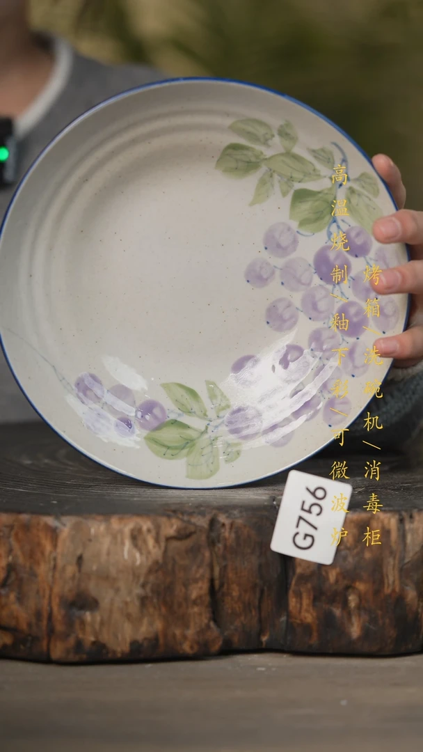 【闪购商品】瓷片景德镇高温釉下彩可微波烤箱洗碗机756