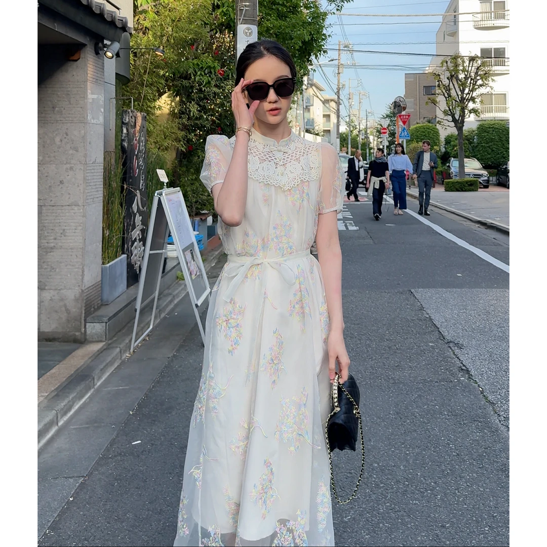 Zwinnie/詹维尼【刺绣系列 甜心】精致中式刺绣连衣裙 GYS202432