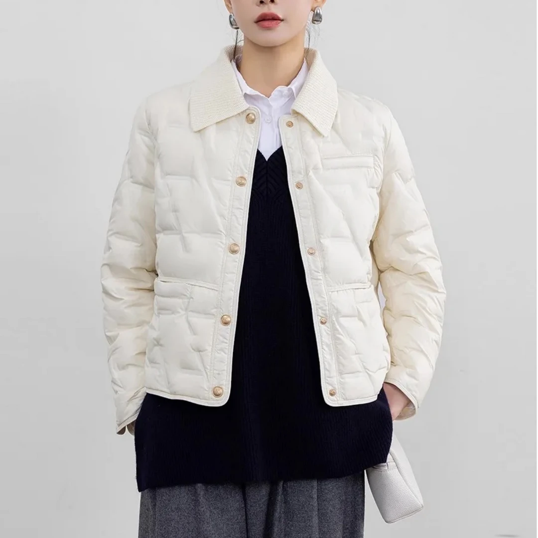 爆款小香风轻薄羽绒服女款时尚短款轻奢洋气秋冬外出新款外套