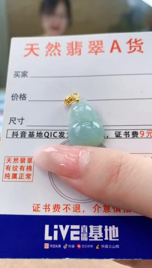颈饰未镶嵌翡翠天然A货翡翠挂件