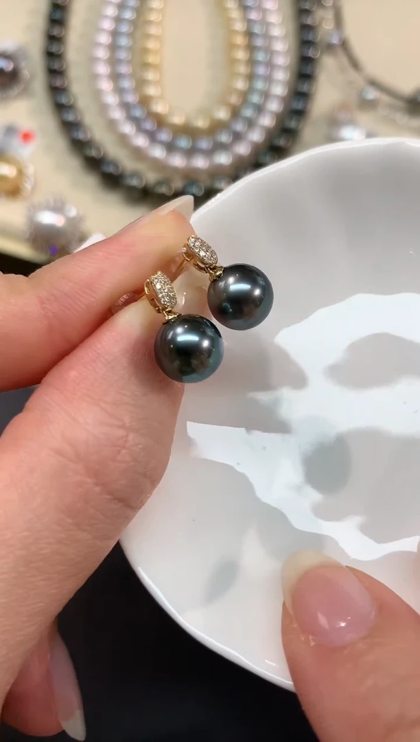 【闪购商品】海水珍珠耳饰18K金镶嵌A07|2999