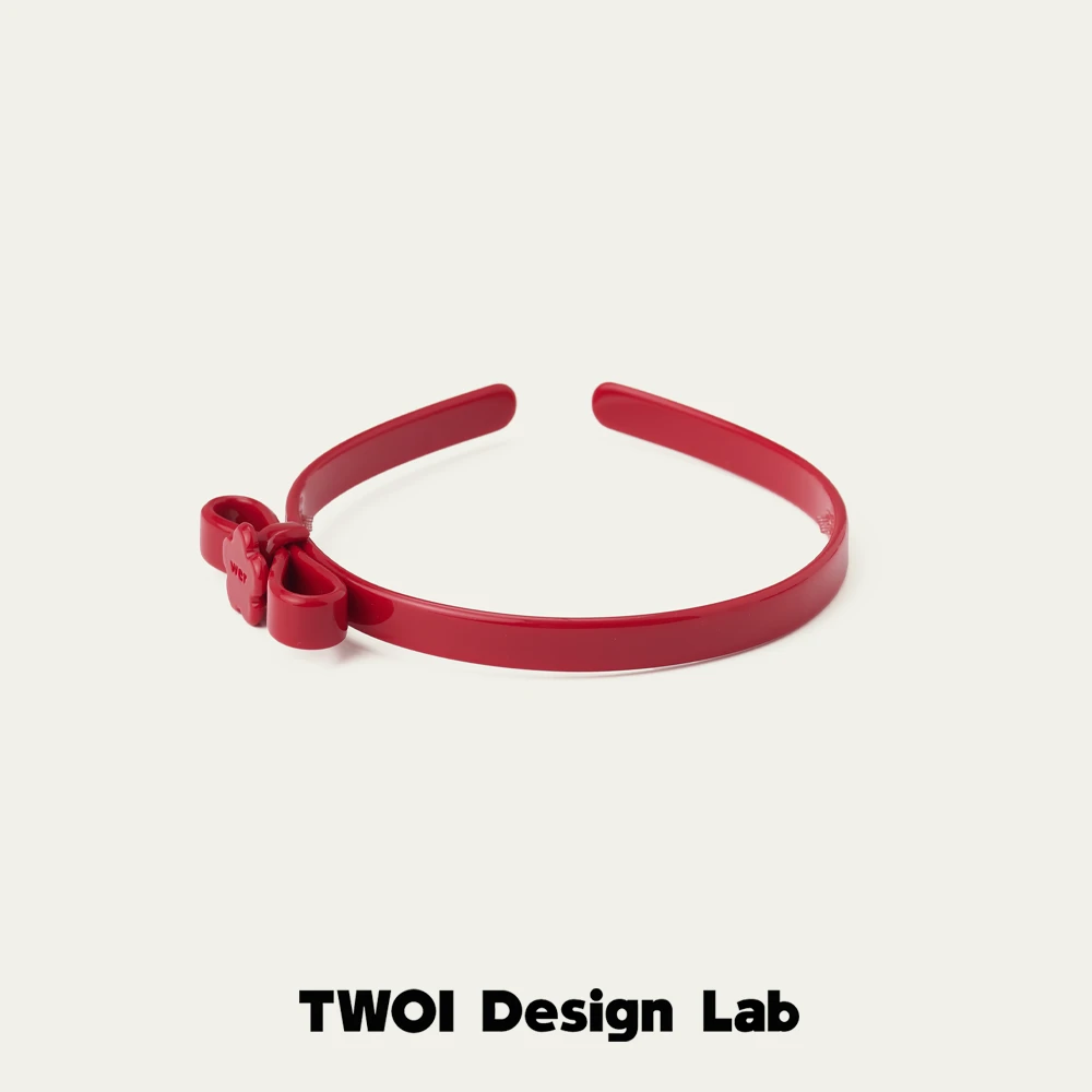 TWOI Design Lab  "werwer"「新年红立体小花蝴蝶结发箍」